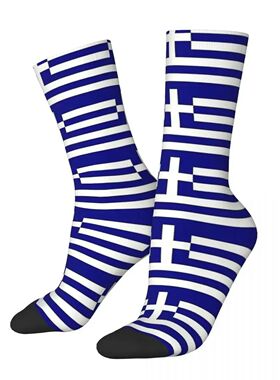 Greece Flag Socks Harajuku Stockings All Season Long Socks A