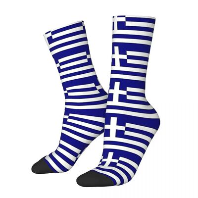 Greece Flag Socks Harajuku Stockings All Season Long Socks A
