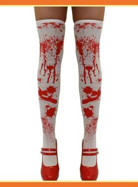 Halloween printing spider web bat skeleton stockings knee hi