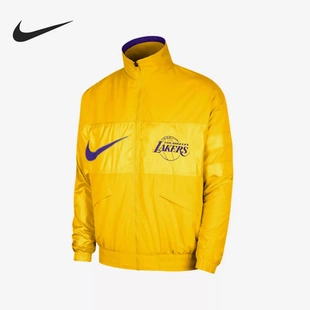 瑕疵/耐克Nike洛杉矶湖人队男子舒适休闲运动立领夹克DR9192-728