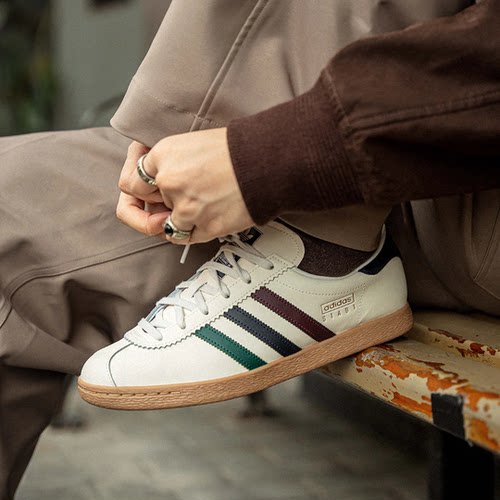 阿迪达斯三叶草男女鞋STADT经典T字头休闲板鞋德训鞋 JR8312 9565