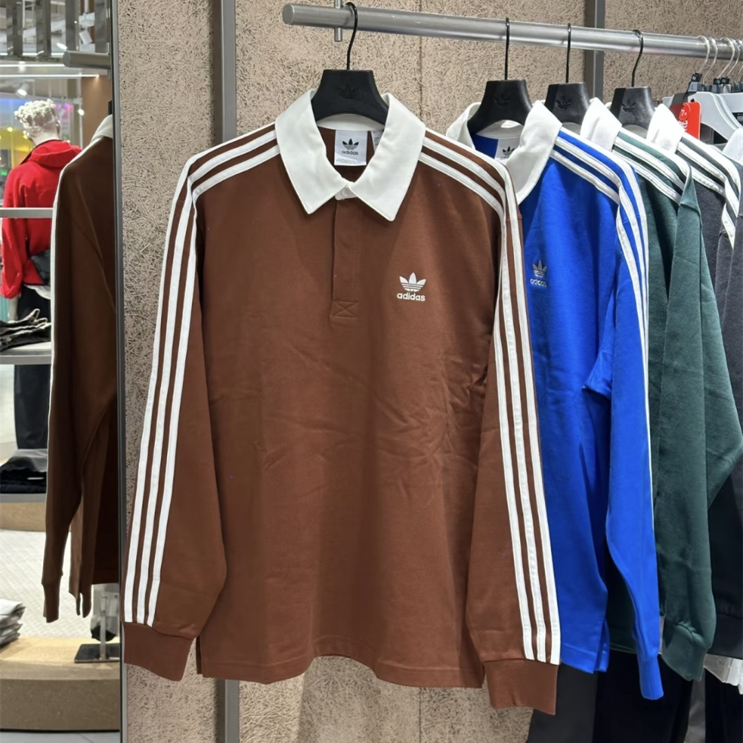 阿迪达斯三叶草男子运动休闲复古美式三条纹长袖T恤Polo衫IZ2469,运动服/休闲服装,运动卫衣/套头衫,淘宝优惠券,粉丝福利购,淘宝优惠卷