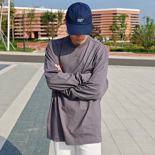Adidas阿迪达斯春季男女透气休闲保暖运动休闲圆领长袖 JC7835