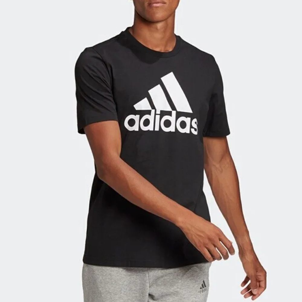 Adidas阿迪达斯短袖男新款休闲运动上衣纯棉透气男士T恤 GK9120