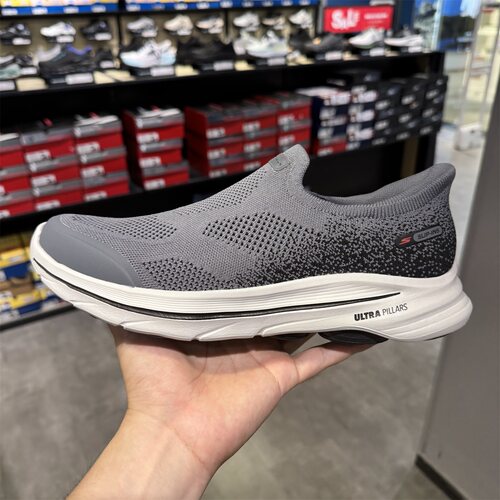 Skechers斯凯奇男子舒适轻便一脚蹬休闲运动网面透气健步鞋216784