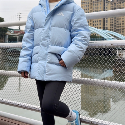 阿迪达斯LINEAR男女外套连帽运动休闲保暖羽绒服 KS6486 KQ5523