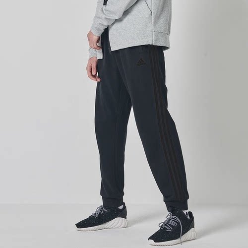 阿迪达斯男女束脚直筒运动裤