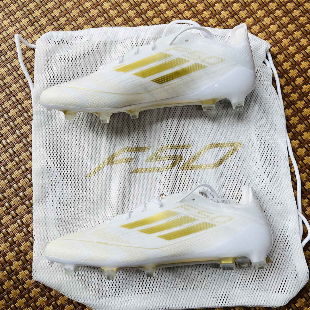 ADIDAS阿迪达斯F50 FG高端长钉天然草比赛训练足球鞋男IE3186