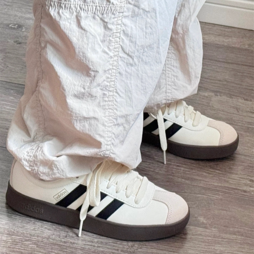 阿迪达斯VL court 2.0 T头德训鞋男女同款复古耐磨低帮板鞋JI0497