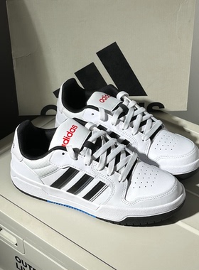 Adidas neo Entrap 阿迪达斯鞋男女同款白蓝低帮休闲板鞋 JQ3924