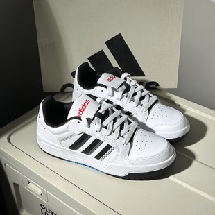 Adidas neo Entrap 阿迪达斯鞋男女同款白蓝低帮休闲板鞋 JQ3924