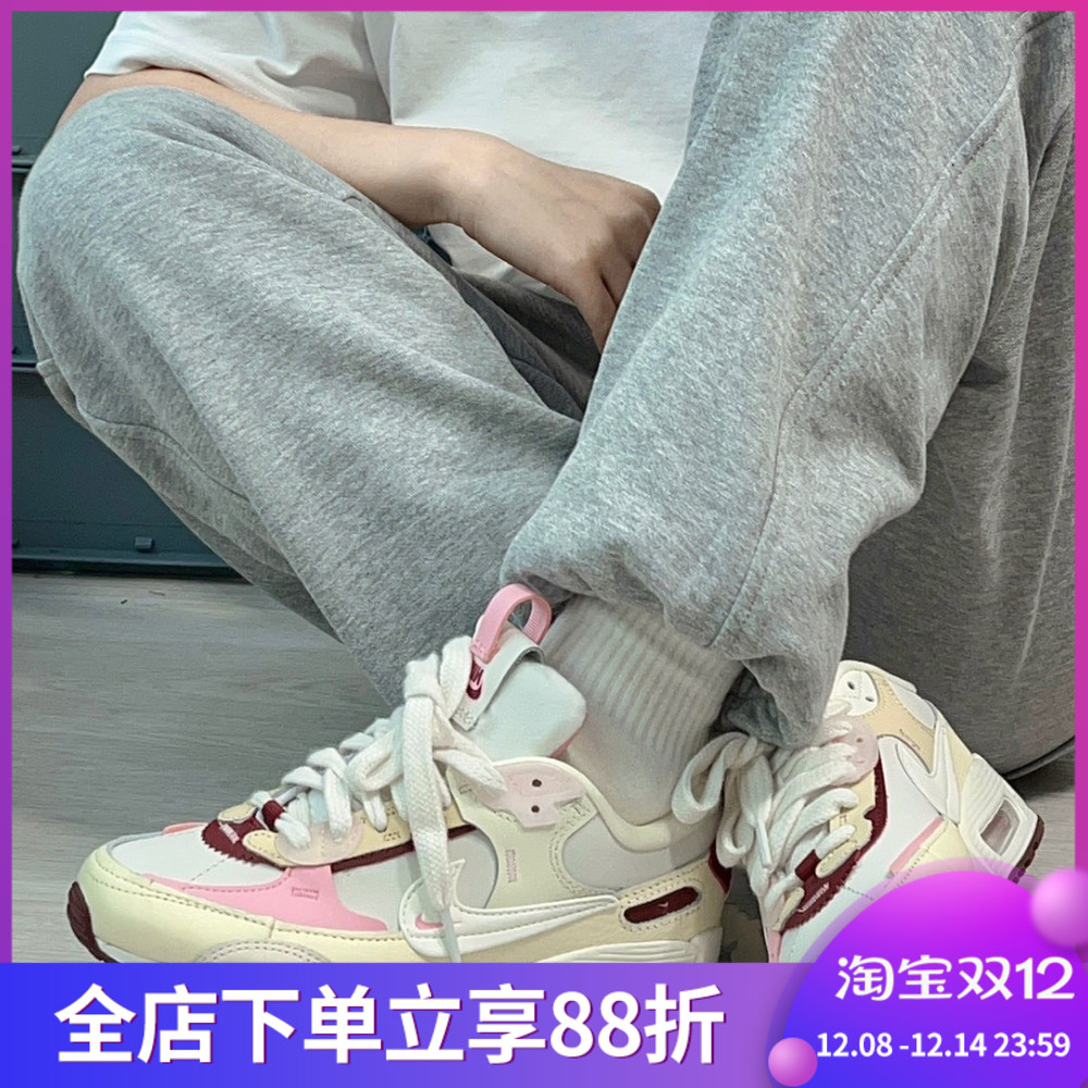 Nike/耐克AIR MAX 90女子轻便透气运动气垫缓震跑步鞋FD4615-111