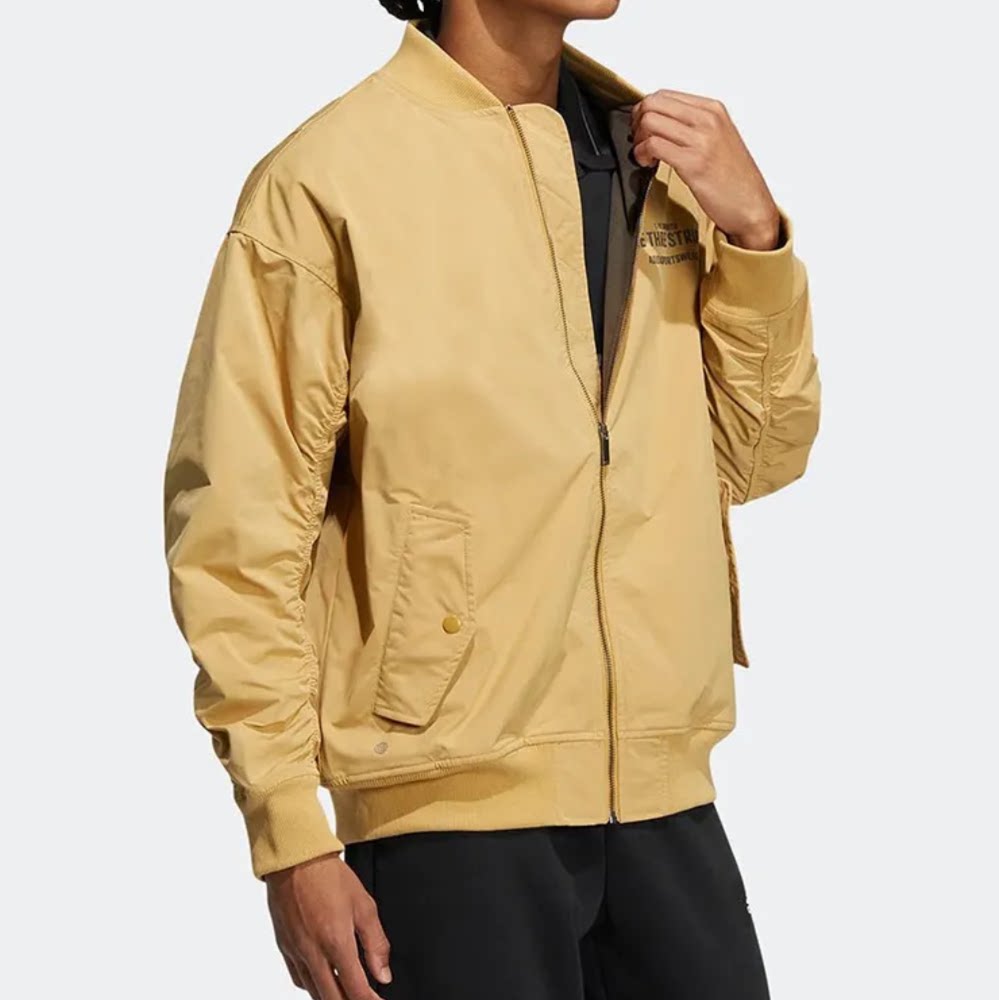 Adidas阿迪达斯外套男子运动休闲舒适冬季棒球领保暖夹克IB2758