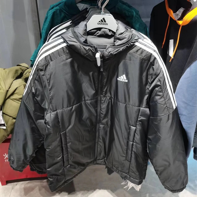 秋冬防风连帽棉服外套男子