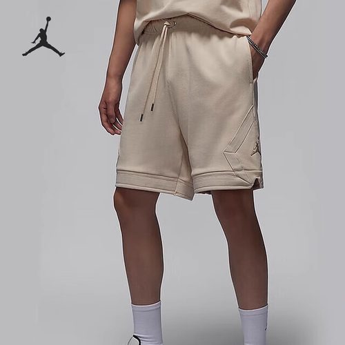 Nike耐克男子JORDAN运动休闲纯棉宽松透气针织五分短裤DQ7473-201