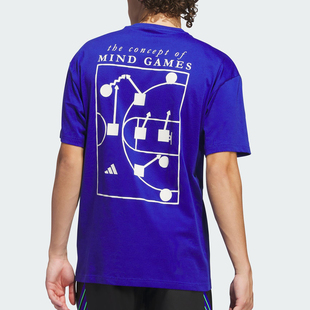 Adidas/阿迪达斯新款男士半袖经典透气圆领篮球运动短袖 JN7110