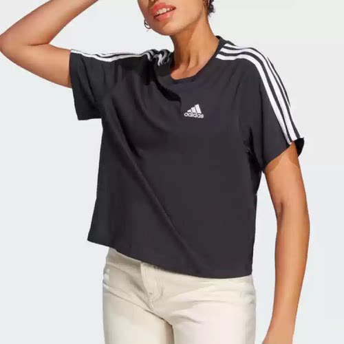 Adidas/阿迪达斯女子半袖宽松休闲圆领短袖透气休闲运动T恤HR4913