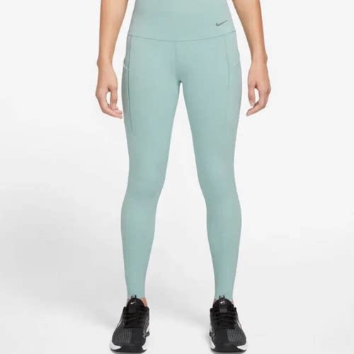 NIKE耐克女子健身瑜伽裤运动透气高腰弹力跑步紧身长裤DQ5695-493