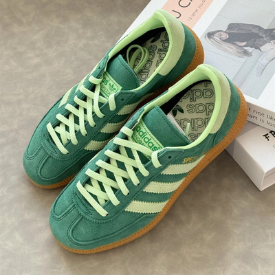 Adidas三叶草HandballSpezial草绿男女运动休闲T头鞋德训鞋IE5896