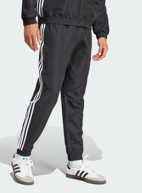 ADIDAS阿迪达斯男子夏季三条纹简约束脚休闲运动梭织长裤 JC5445