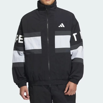 Adidas阿迪达斯男女外套运动休闲立领夹克透气同款拼接夹克JM2064