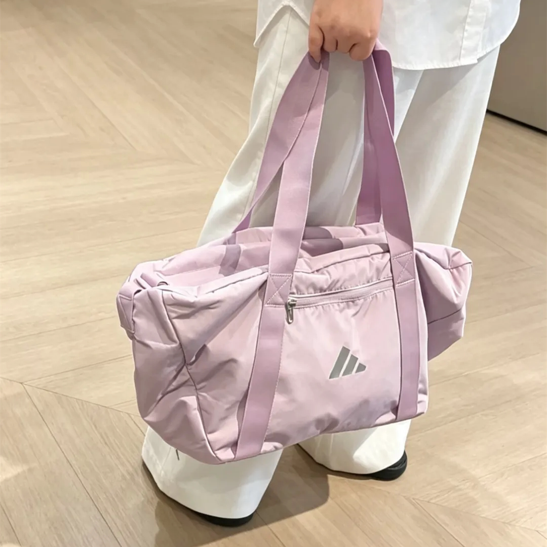 ADIDAS阿迪达斯男包女包紫色单肩包大容量运动健身手提包 JM2738