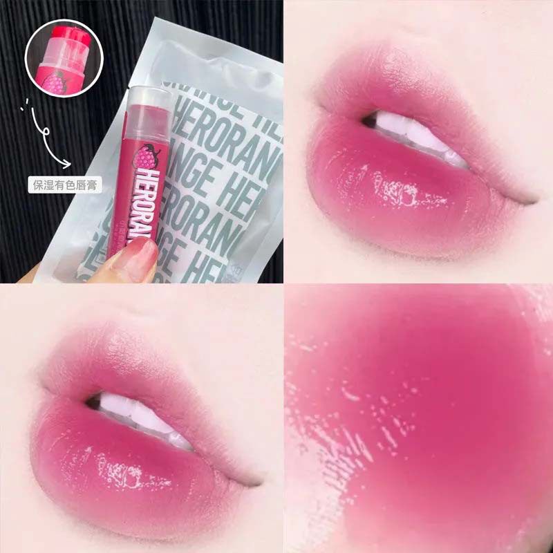HERORANGE倍护保湿润唇膏学生女男滋润果味唇膜口红打底有色唇膏