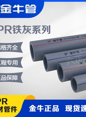 金牛ppr水管4分20热熔管6分25冷热水管32自来水管110给水管铁灰色
