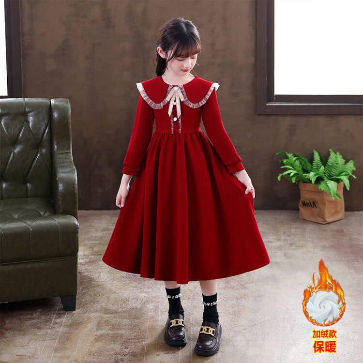 女童连衣裙2025秋冬新款洋气甜美长款裙子冬季女孩公主裙儿童冬装,童装/婴儿装/亲子装,连衣裙,淘宝优惠券,粉丝福利购,淘宝优惠卷