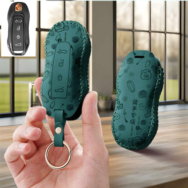 适用保时捷Macan汽车钥匙套25玛卡新能源EV壳新款电车24款保护套