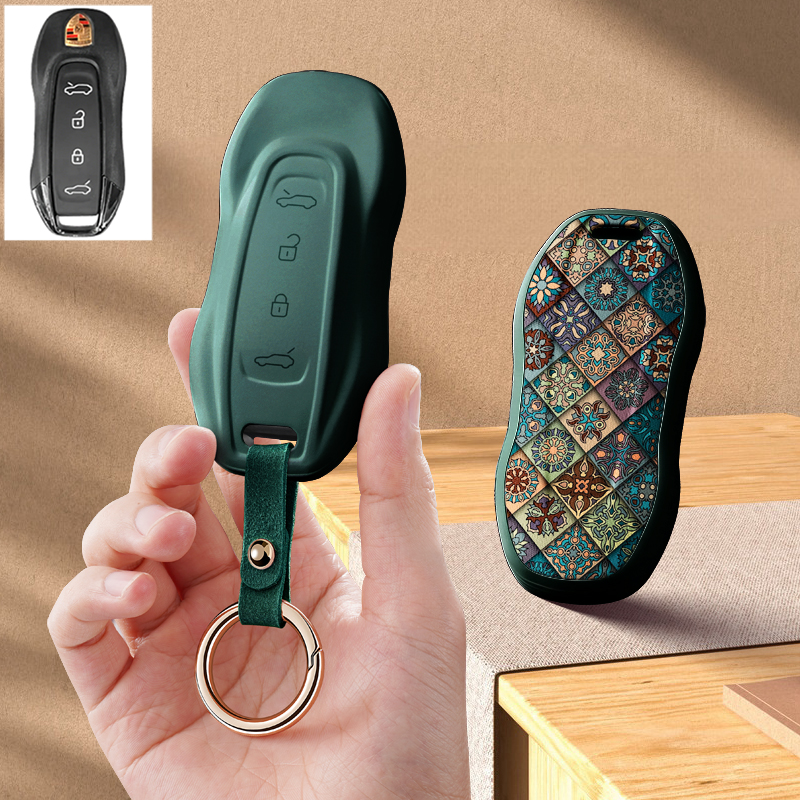 适用保时捷Macan汽车钥匙套25玛卡新能源EV壳新款电车24款保护套