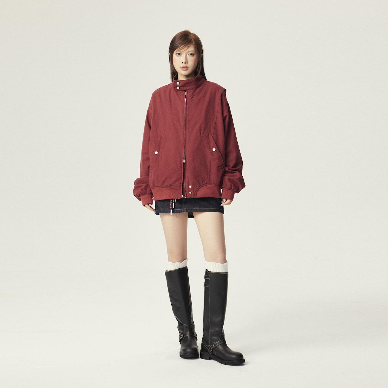 Bclz复古工装外套男女情侣