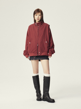 Bclz复古工装外套男女情侣哈灵顿设计感休闲百搭小众宽松飞行员