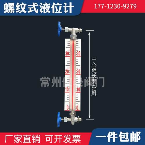 玻璃管液位计 消防水池 锅炉水箱不锈钢带刻度水位计油位计有机管