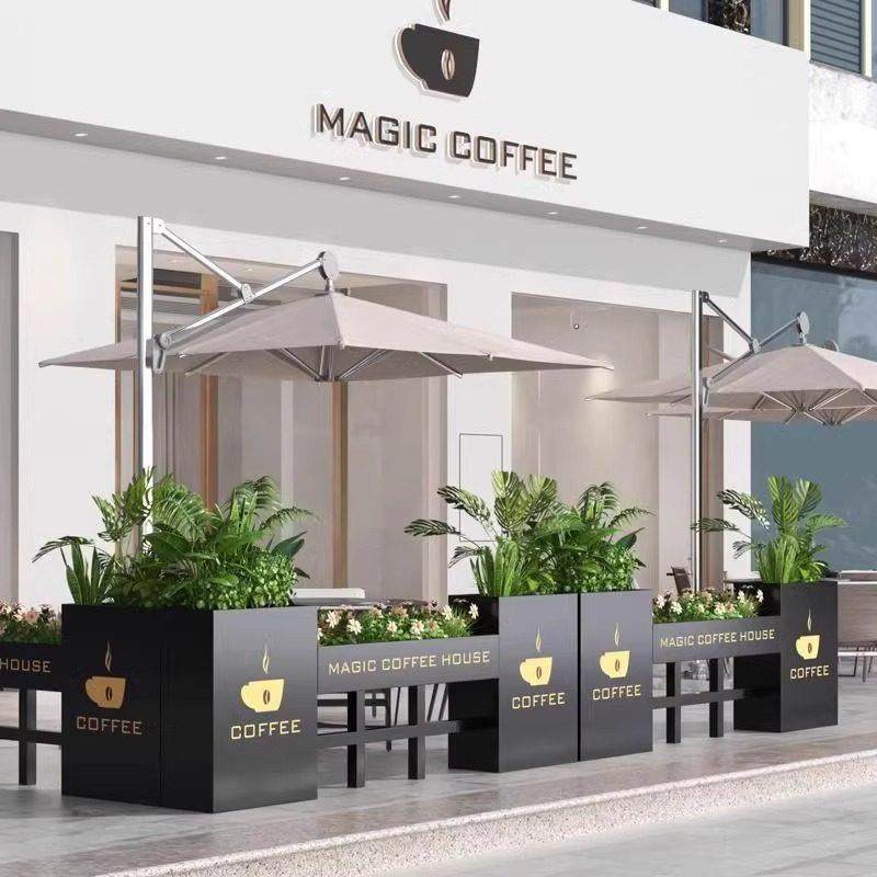 新款镀锌钢板花台庭院带轮子网格板白色铁艺户外不锈钢花箱定制,商业/办公家具,花坛/花箱,淘宝优惠券,粉丝福利购,淘宝优惠卷