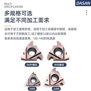 29度梯形螺纹刀片ACME英制不锈钢数控螺纹刀片16/22ER大螺距牙刀