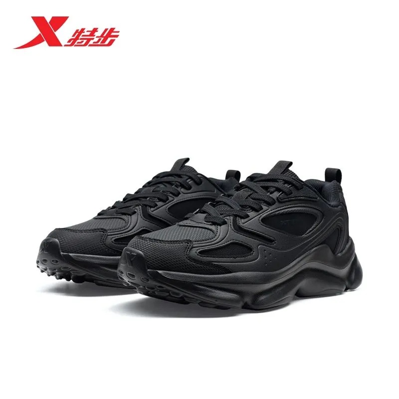 特步赤壁5.0男鞋休闲鞋2025新款秋冬官方正品皮面保暖运动鞋男款