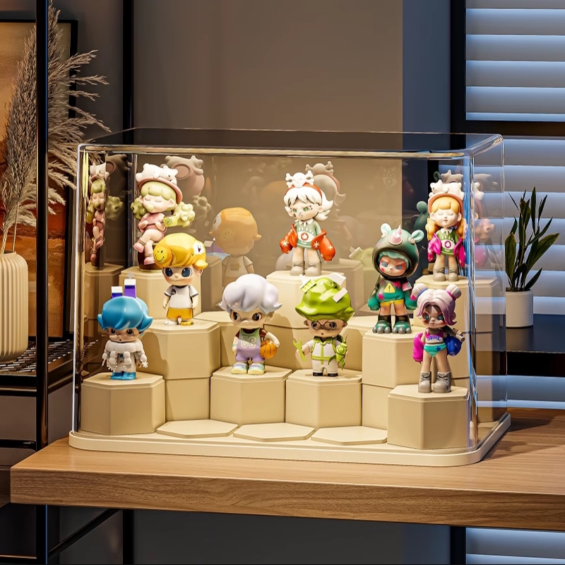 透明防尘大号展示架大容量手办积木展示柜收纳泡泡玛特适用展示盒