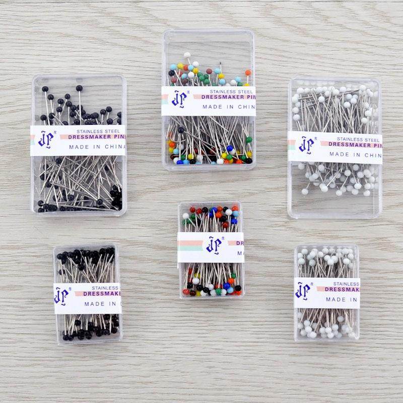 盒装彩色玻璃头珠光针大头针珠针单色服装定位针 玻璃大头针立裁,居家布艺,针,淘宝优惠券,粉丝福利购,淘宝优惠卷