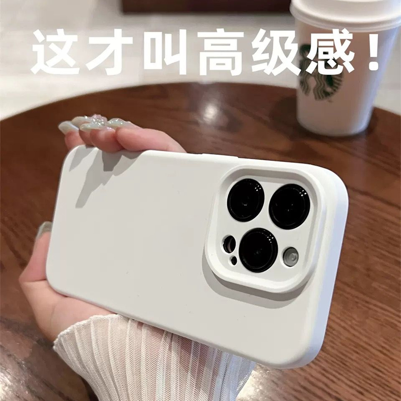 新款液态硅胶简约16手机壳iphone15promax情侣适用苹果14pro女防摔13男全包镜头ip12纯色白高级感11软壳plus