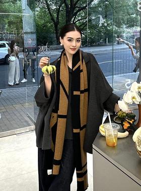 ZhangSutong短款毛呢大衣2025春季薄款宽松气质立领灰色羊毛外套