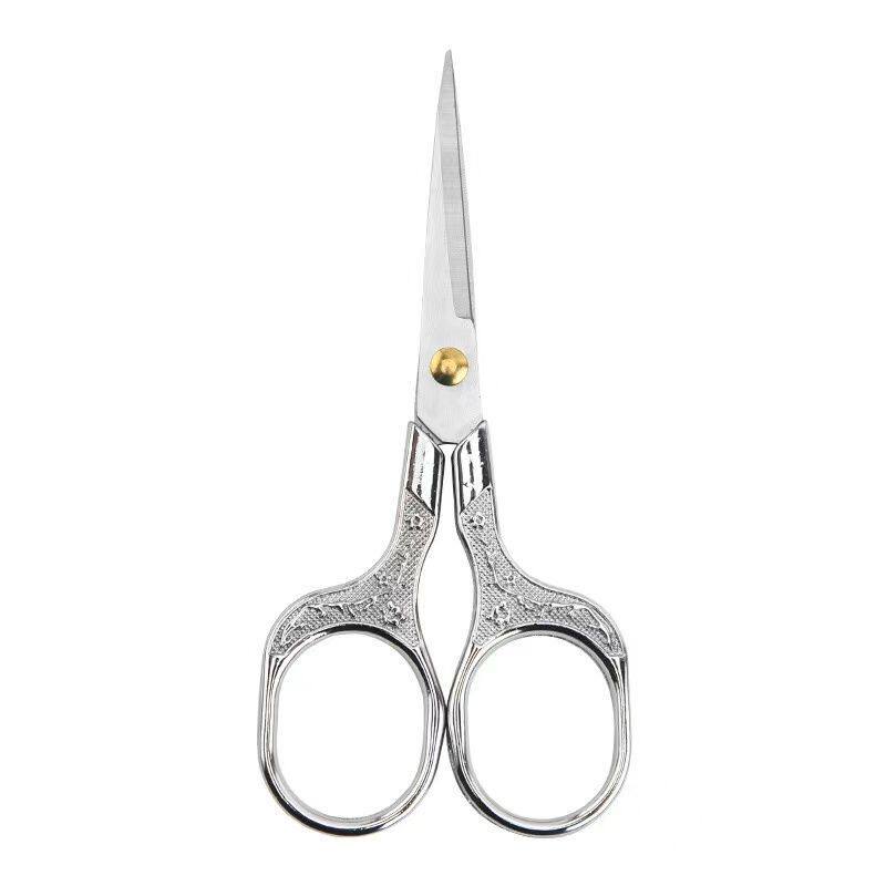 독일 수입 스테인레스 스틸 소형 가위 사무용품 실 가위 손으로 자르는 종이 가위 가정 학생 매화 가위