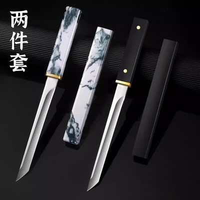学生随身便携式家用小刀精品M390云墨黑武士套装宿舍水果刀宿舍用