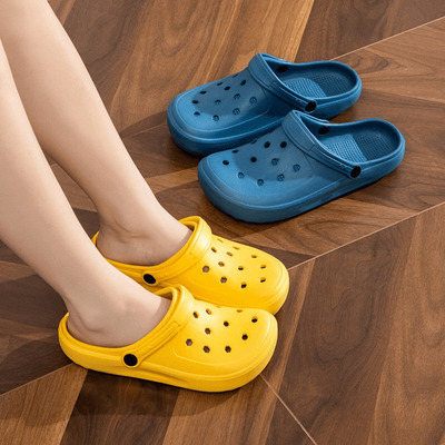 沙滩鞋包头洞洞鞋厚底防滑夏季