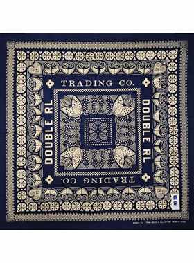 纯棉美式复古阿美咔叽 RRL头巾机车骑行面巾嘻哈街舞方巾机车领巾