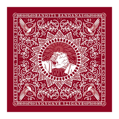 红色庇护之手方巾西海岸腰果花头巾哈雷摩托机车领巾骑行面巾围巾