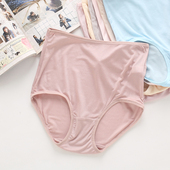 包邮 纯真丝高腰真丝内裤 护腰 2件 桑蚕丝女高腰三角裤