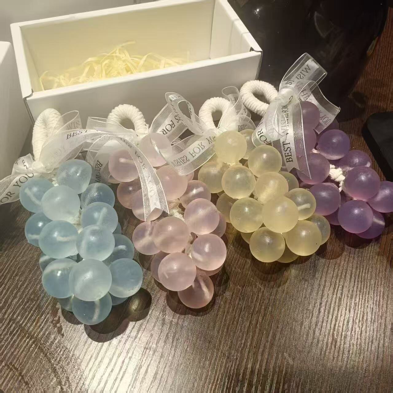 水晶葡萄香皂节日礼物整串手工香香皂花