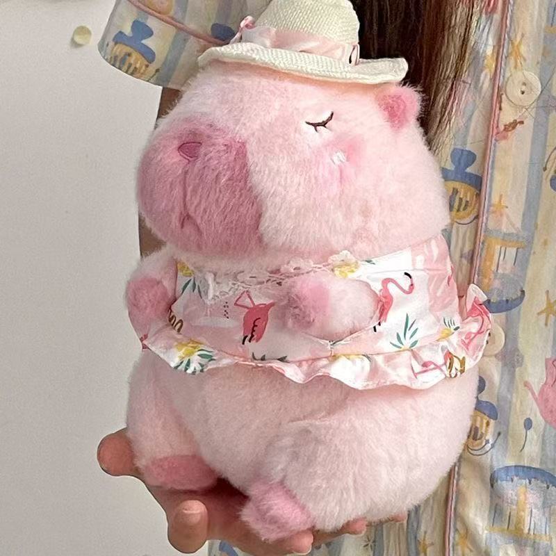 卡皮巴拉毛绒玩具公仔