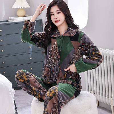 睡衣女珊瑚绒加厚保暖可外穿